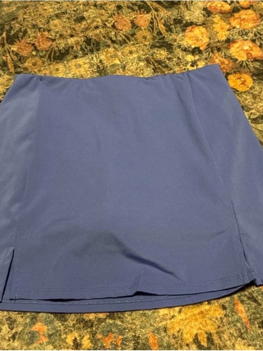No Boundaries Blue Mini Skirt with Side Slits
